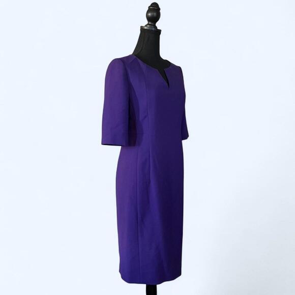 Vintage Hobbs London tailored purple midi dress 💜 size US 6 - Picture 2 of 5